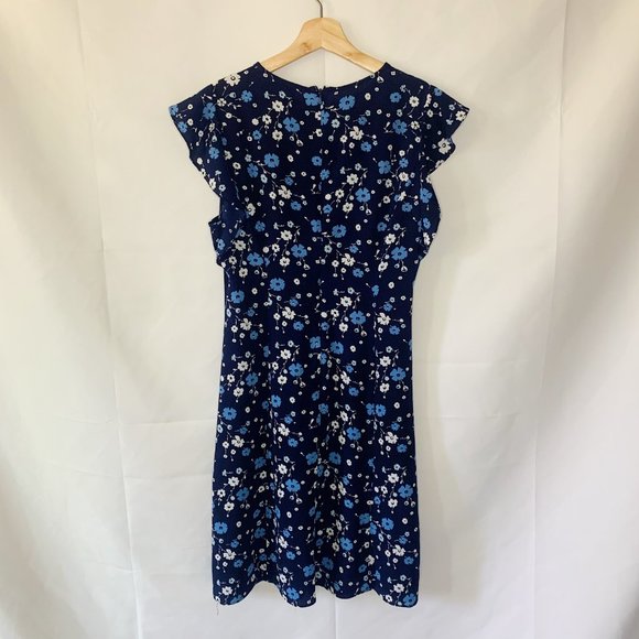 Michael by Michael Kors Blue Floral Dress Size S - Picture 3 of 7